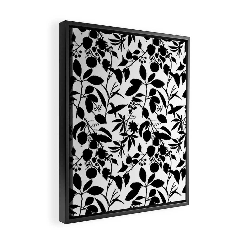 Exotic Passionflower Bold Botanical Silhouettes Framed Canvas Print Gallery Image 2