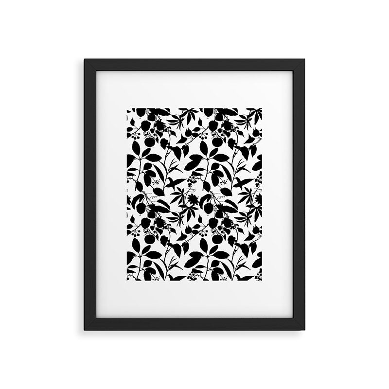 Exotic Passionflower Bold Botanical Silhouettes Framed Art Print Gallery Image 5