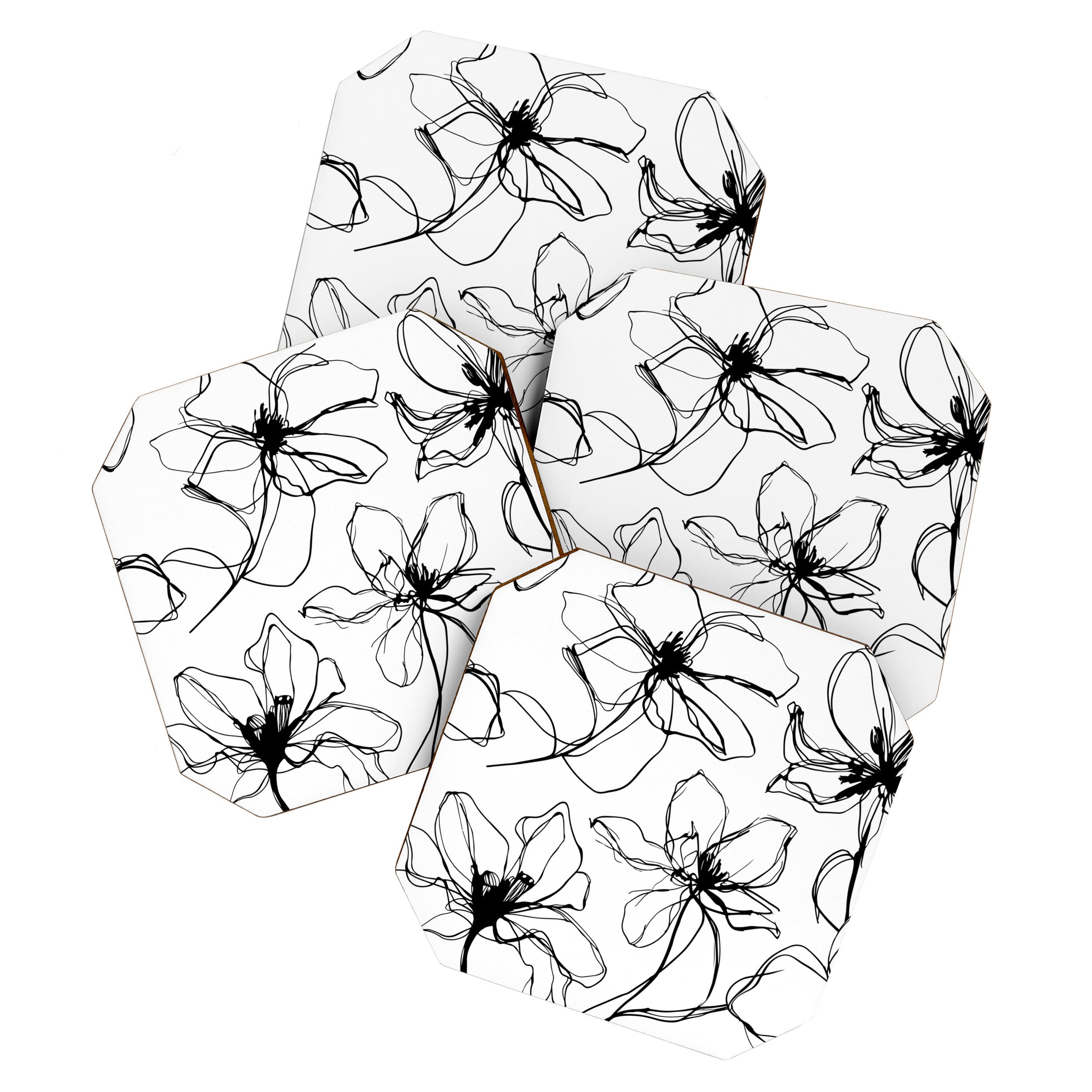 Floral Expression Bold Drawing Coaster Gallery Image 1