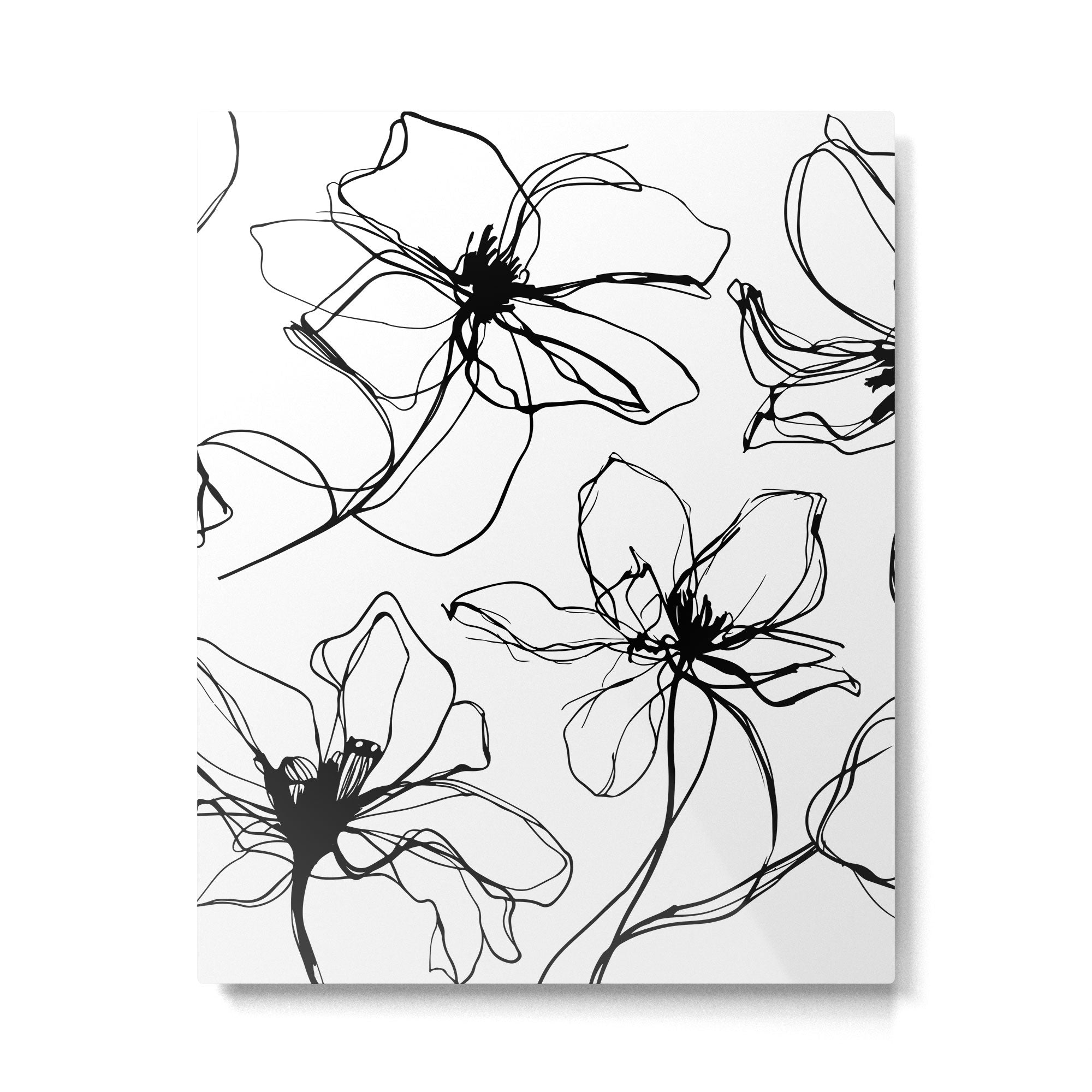 Floral Expression Bold Drawing Metal Print Gallery Image 4