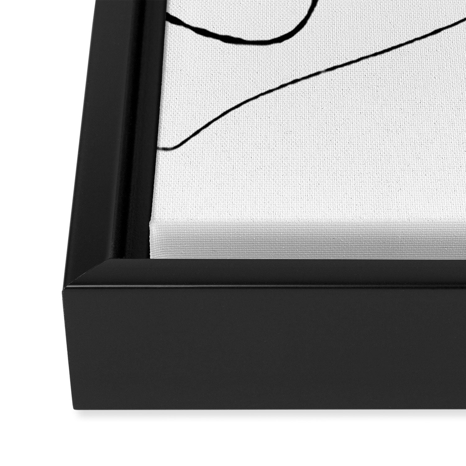 Flowing Ink Dynamics Black And White Framed Canvas Print Gallery Image 3