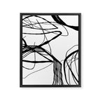 Flowing Ink Dynamics Black And White Framed Canvas Print Gallery Image 6