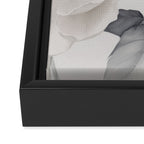 Graceful Calm Blooming Scene Ivory Grey Framed Canvas Print Gallery Image 3