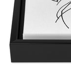 Imperfect Beauty Expressive Line Art Portrait  Framed Canvas Print Gallery Image 3