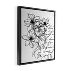 Imperfect Beauty Expressive Line Art Portrait  Framed Canvas Print Gallery Image 2