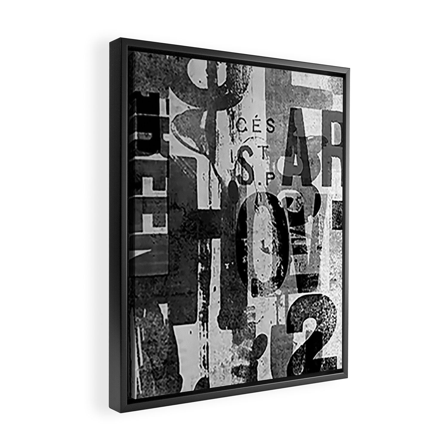 Loft Style Distressed Grunge Street Art Typography Framed Canvas Print Gallery Image 2