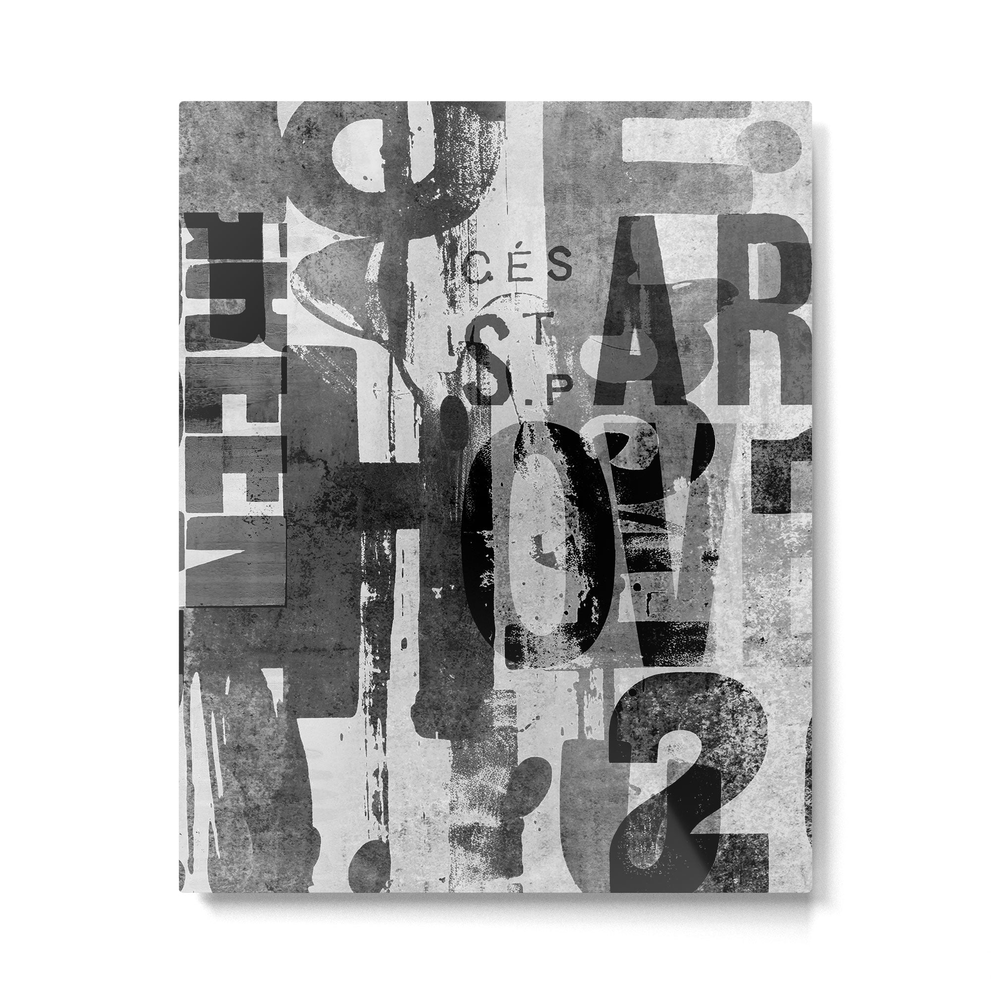 Loft Style Distressed Grunge Street Art Typography Metal Print Gallery Image 4