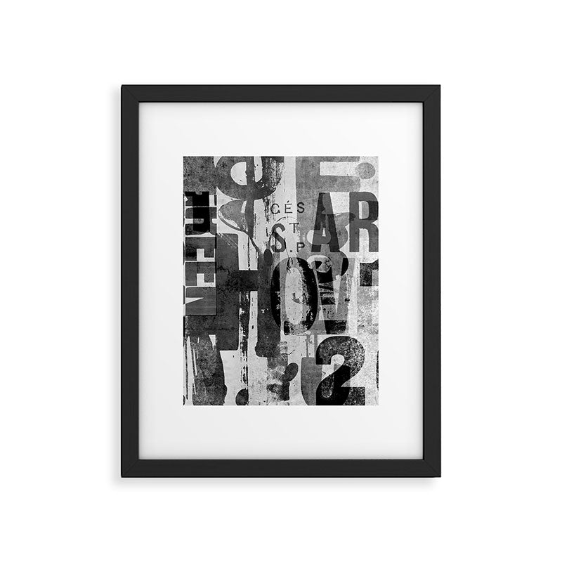 Loft Style Distressed Grunge Street Art Typography Framed Art Print Gallery Image 5