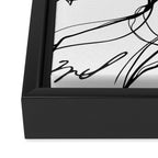 Loose Flower Study Black And White Framed Canvas Print Gallery Image 3