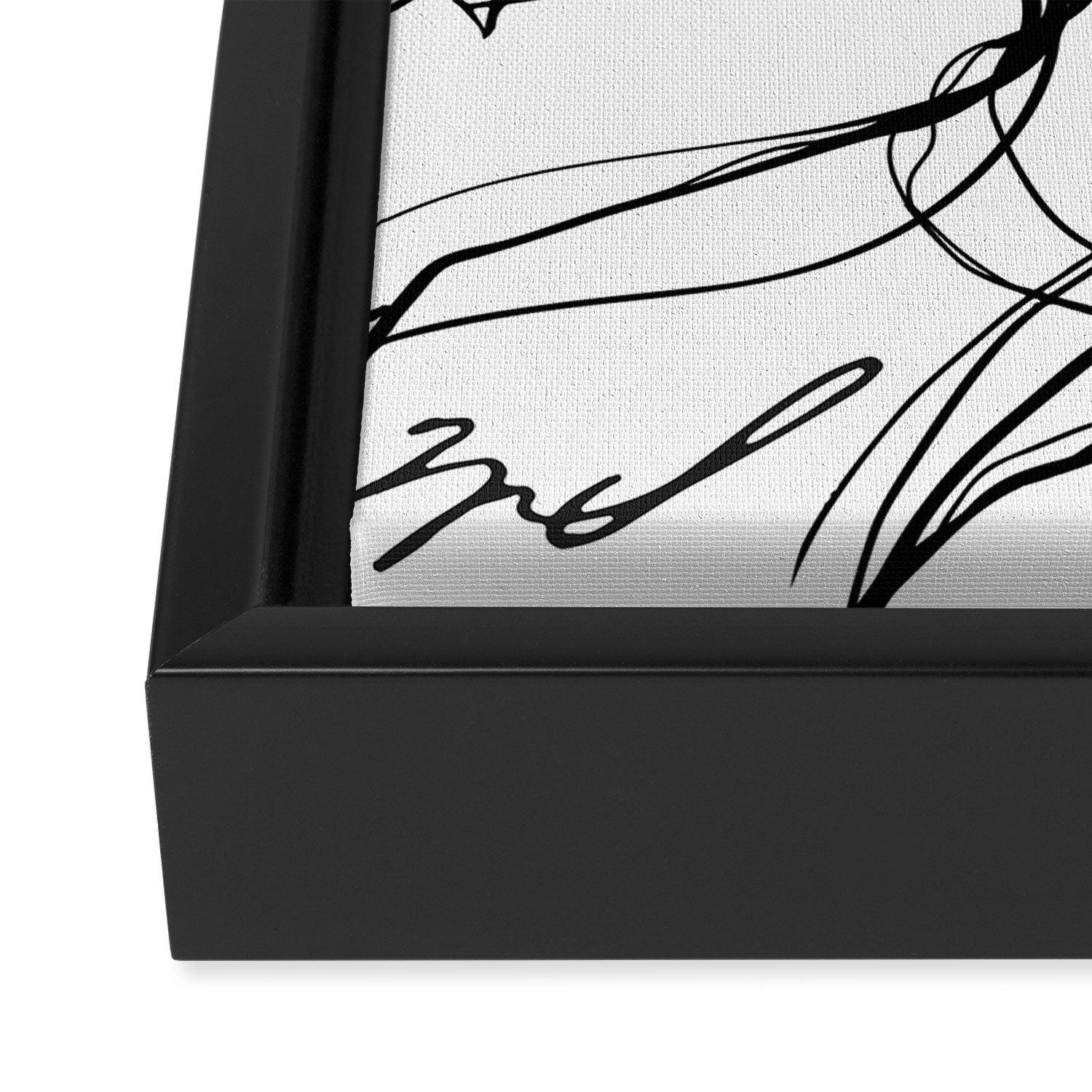 Loose Flower Study Black And White Framed Canvas Print Gallery Image 3