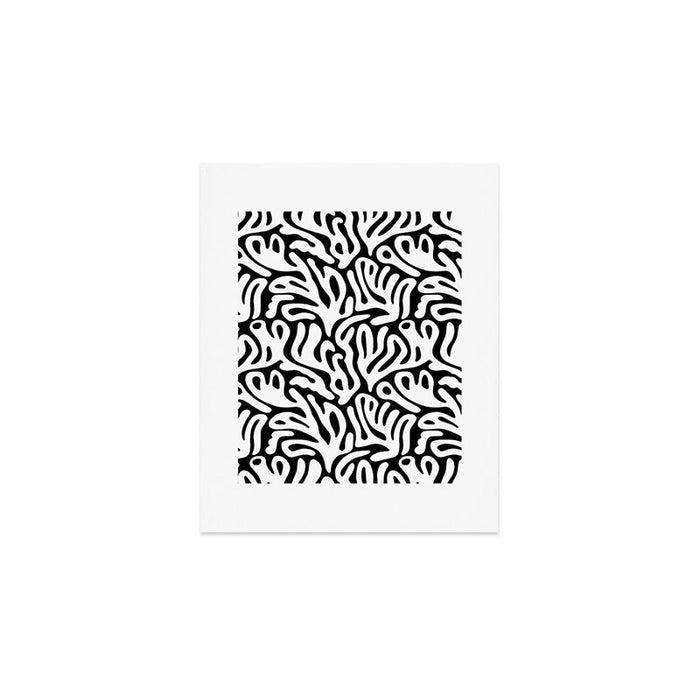 Matisse Organic Shapes Free Form Cut Outs Pattern White On Black Art Print Gallery Image 1