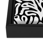 Matisse Organic Shapes Free Form Cut Outs Pattern White On Black Framed Canvas Print Gallery Image 3