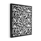 Matisse Organic Shapes Free Form Cut Outs Pattern White On Black Framed Canvas Print Gallery Image 2