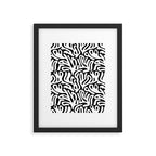 Matisse Organic Shapes Free Form Cut Outs Pattern White On Black Framed Art Print Gallery Image 6