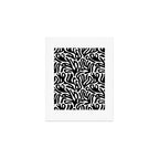 Matisse Style Organic Shapes Free Form Cut Outs Pattern Black On White Art Print Gallery Image 1