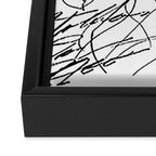 Monochrome Muse Expressive Line Art Portrait Framed Canvas Print Gallery Image 3