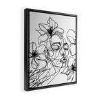 Monochrome Muse Expressive Line Art Portrait Framed Canvas Print Gallery Image 2