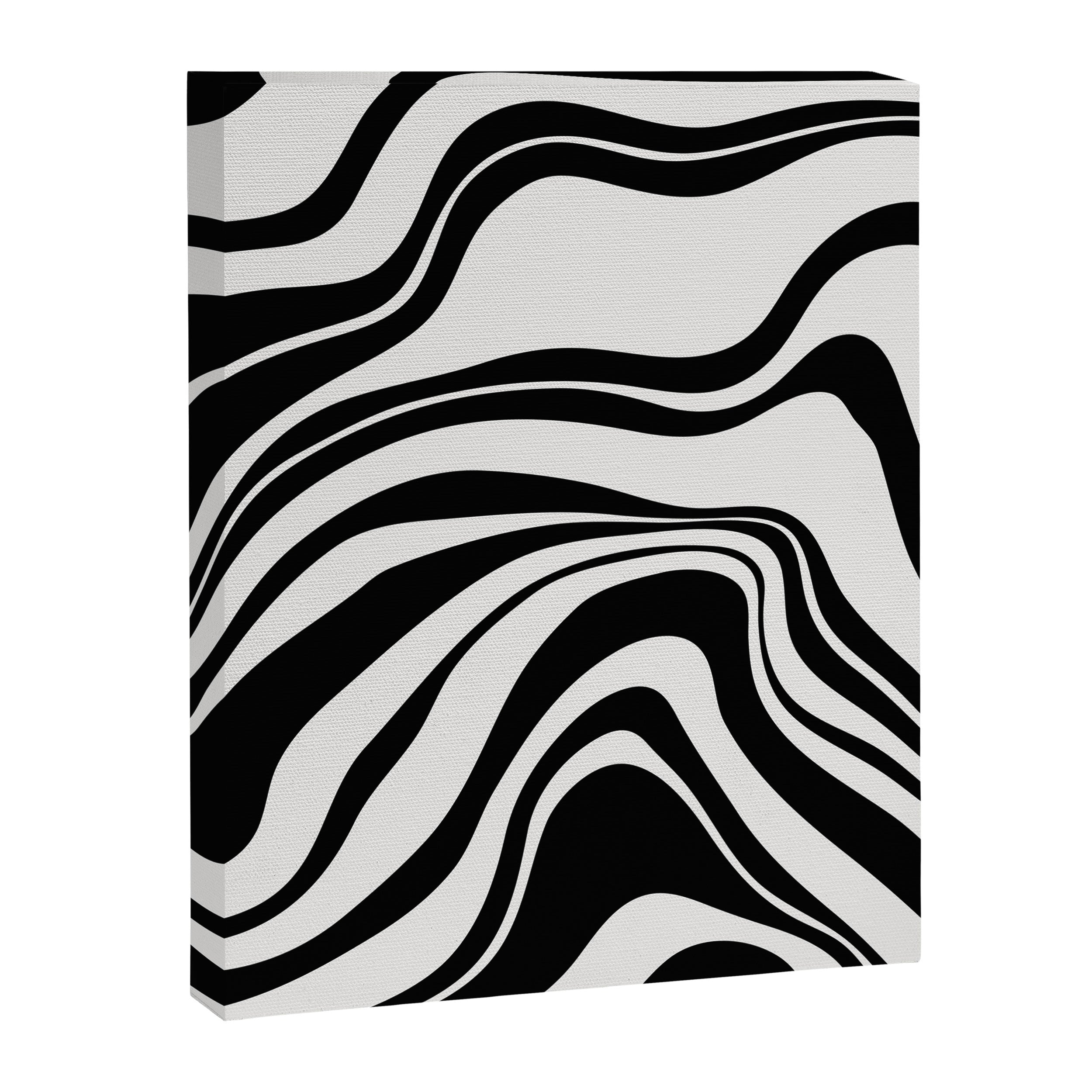 Monochrome Waves Canvas Print Gallery Image 6