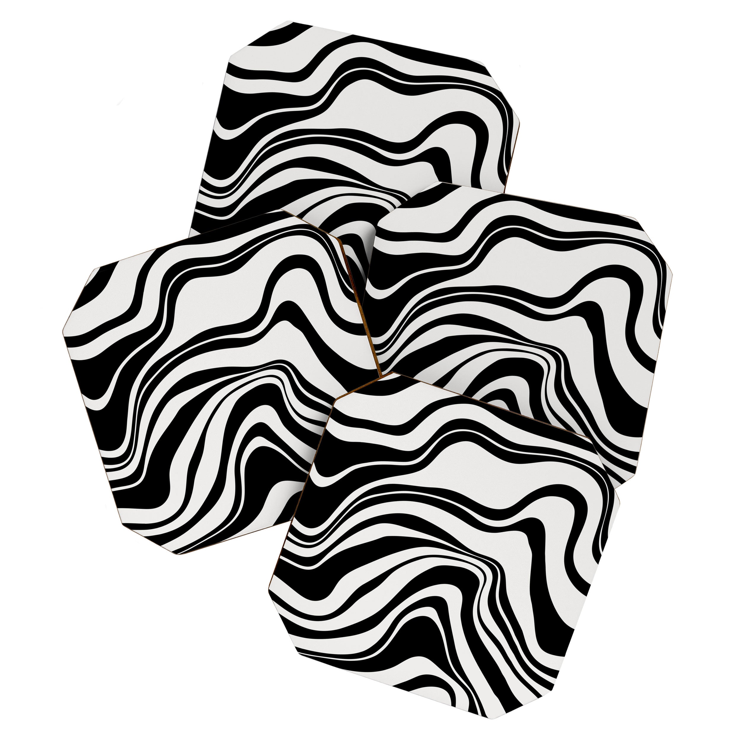 Monochrome Waves Coaster Gallery Image 1