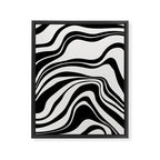 Monochrome Waves Framed Canvas Print Gallery Image 6