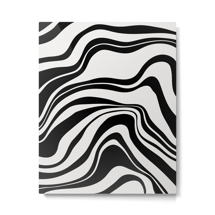 Monochrome Waves Metal Print Gallery Image 1