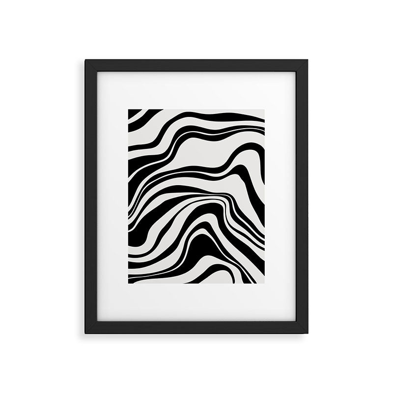 Monochrome Waves Framed Art Print Gallery Image 5
