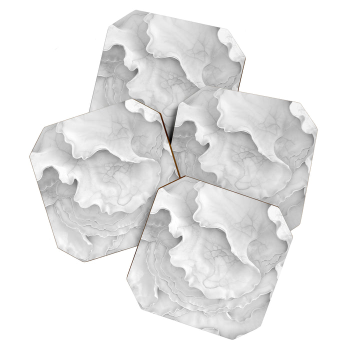 Organic 3D Sculpture White Coaster Gallery Image 1