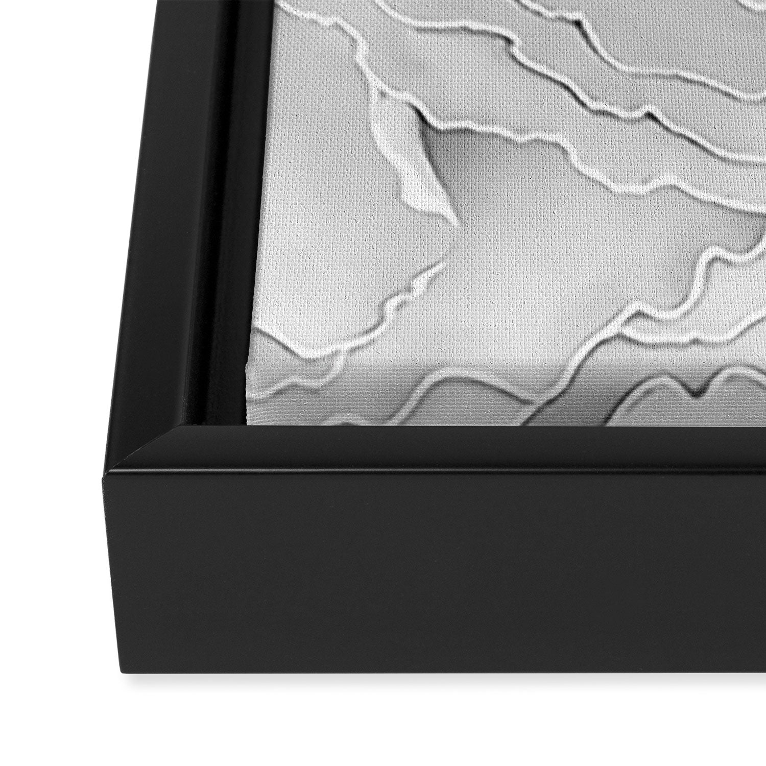 Organic 3D Sculpture White Framed Canvas Print Gallery Image 3