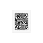 Retro Shapes And Lines Black And White Optical Art Art Print Gallery Image 1