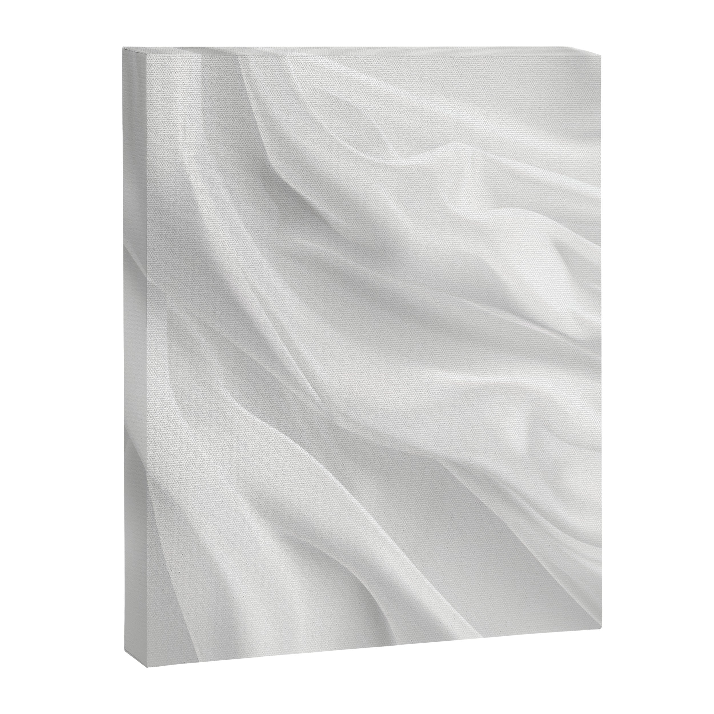 Silk Sensation Subtle White Surface Canvas Print Gallery Image 6