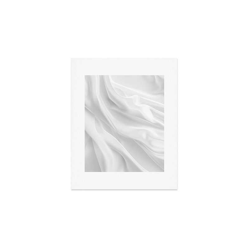 Silk Sensation Subtle White Surface Art Print Gallery Image 1