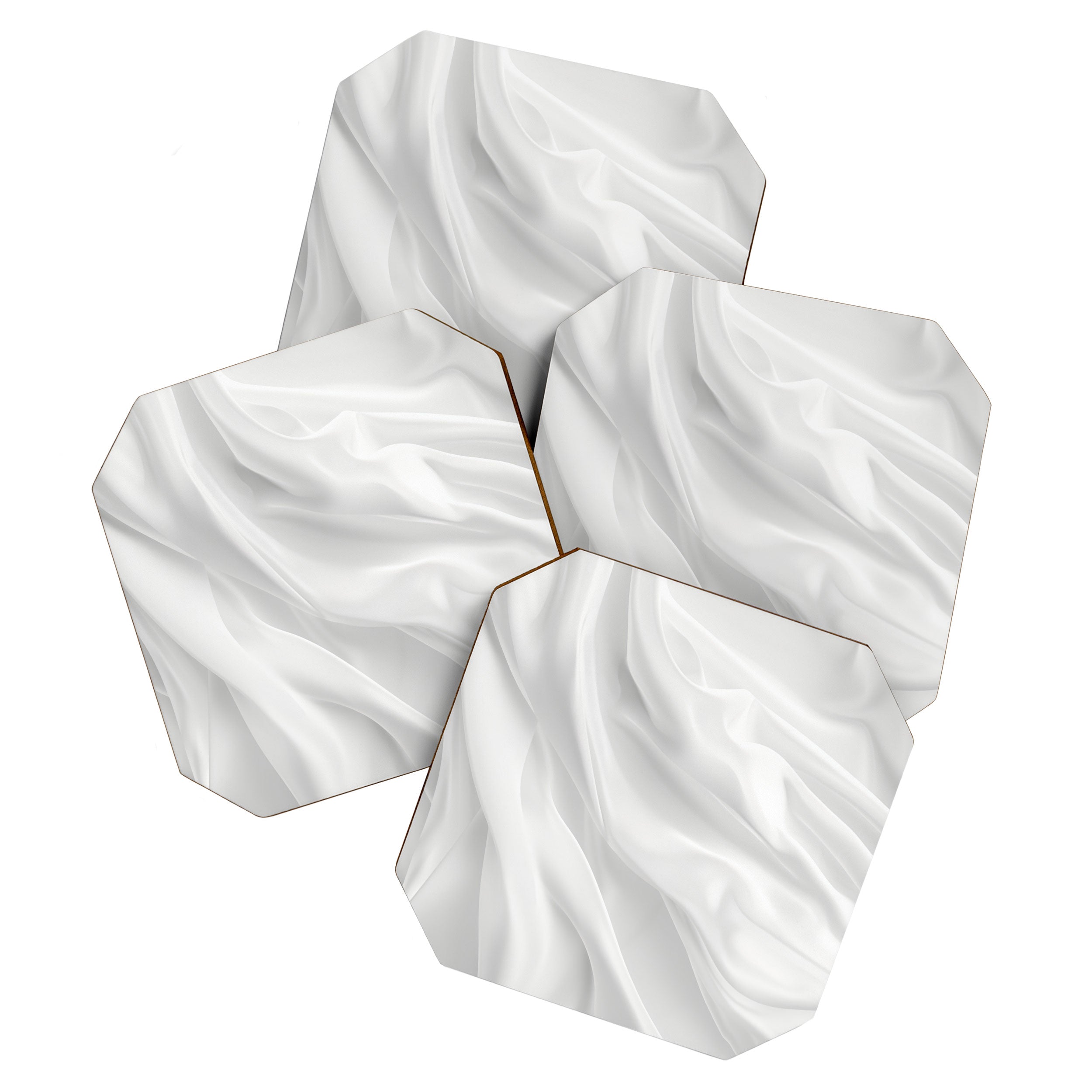 Silk Sensation Subtle White Surface Coaster Gallery Image 1