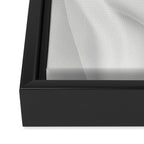 Silk Sensation Subtle White Surface Framed Canvas Print Gallery Image 3