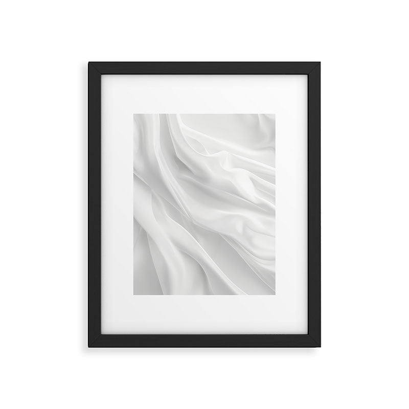 Silk Sensation Subtle White Surface Framed Art Print Gallery Image 5