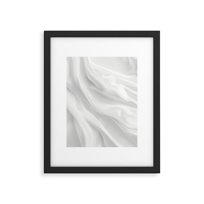 Silk Sensation Subtle White Surface Framed Art Print Gallery Image 1