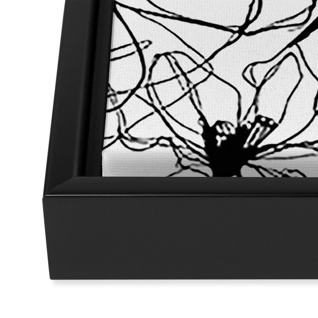 The Edge Of Grace Expressive Line Art Portrait Framed Canvas Print Gallery Image 3