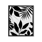Tropical Vibes Black And White Foliage  Framed Canvas Print Gallery Image 6