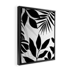Tropical Vibes Black And White Foliage  Framed Canvas Print Gallery Image 2