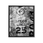 Urban Street Art Numbers And Text Fragments Framed Canvas Print Gallery Image 6