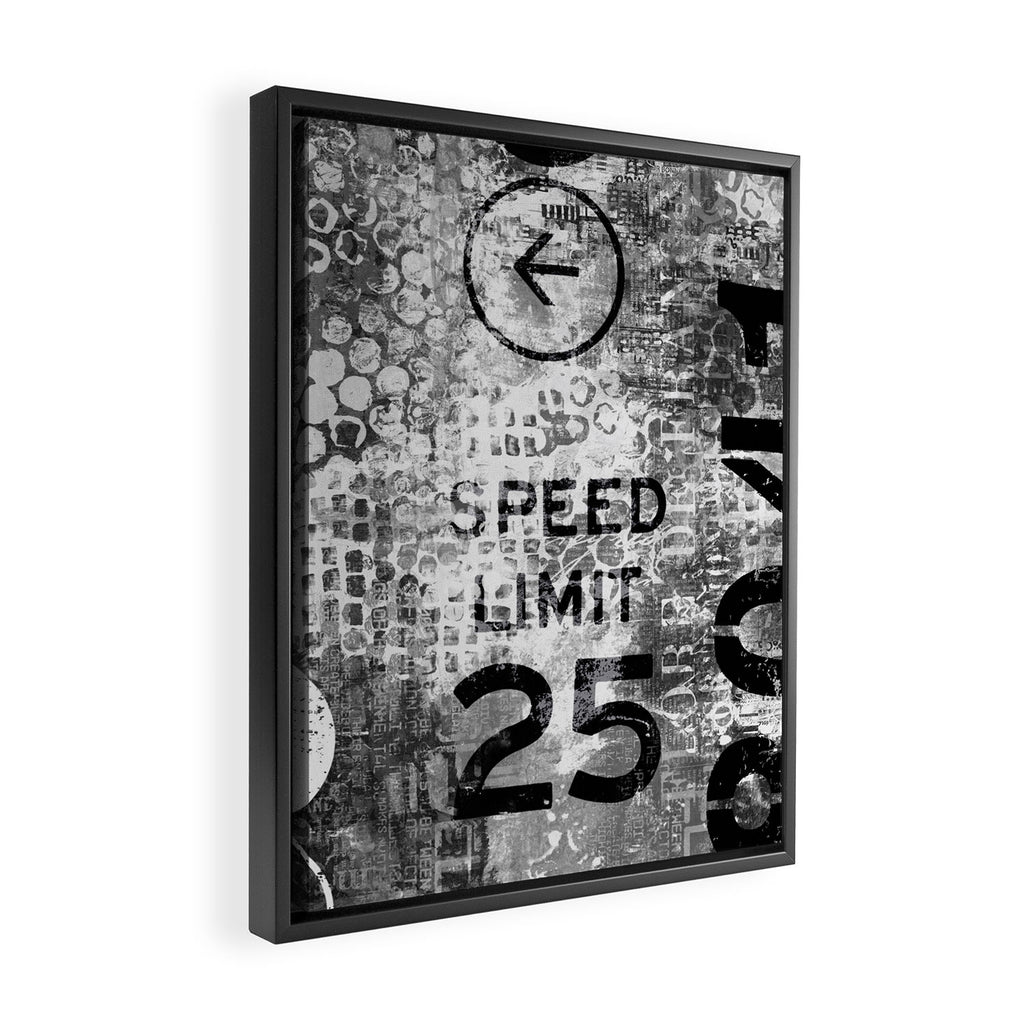 Urban Street Art Numbers And Text Fragments Framed Canvas Print Gallery Image 2