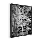 Urban Street Art Numbers And Text Fragments Framed Canvas Print Gallery Image 2