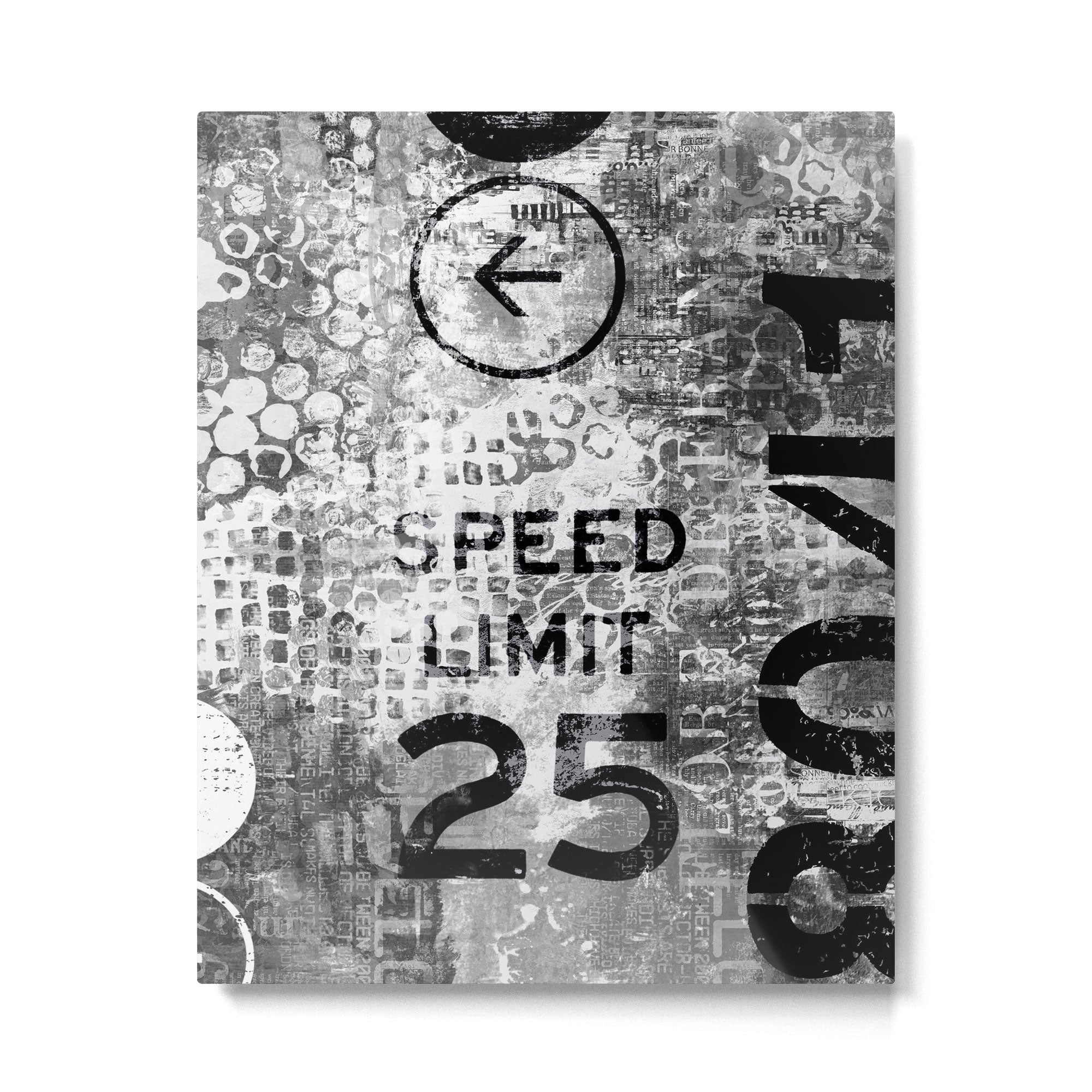 Urban Street Art Numbers And Text Fragments Metal Print Gallery Image 4