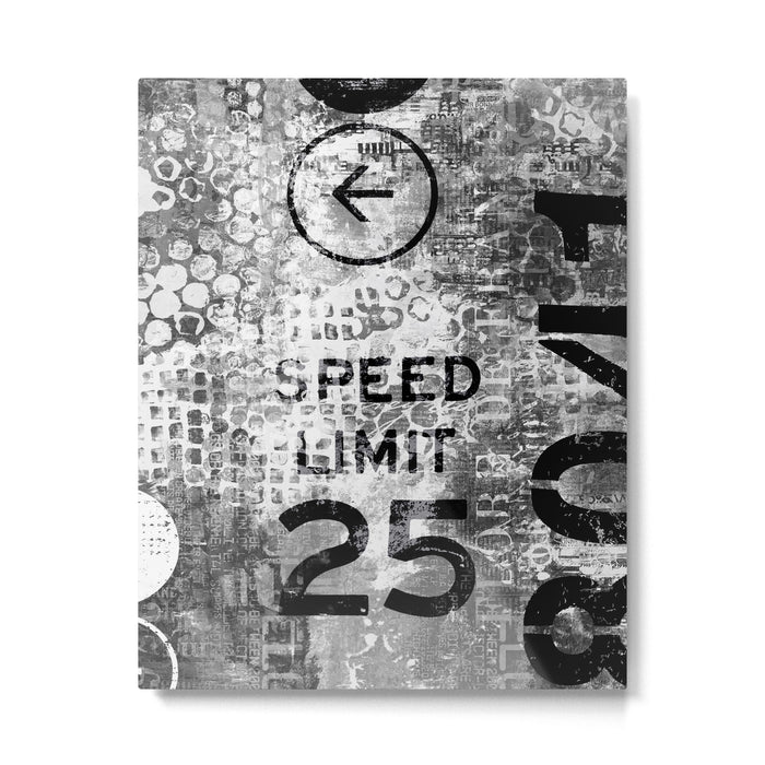 Urban Street Art Numbers And Text Fragments Metal Print Gallery Image 1