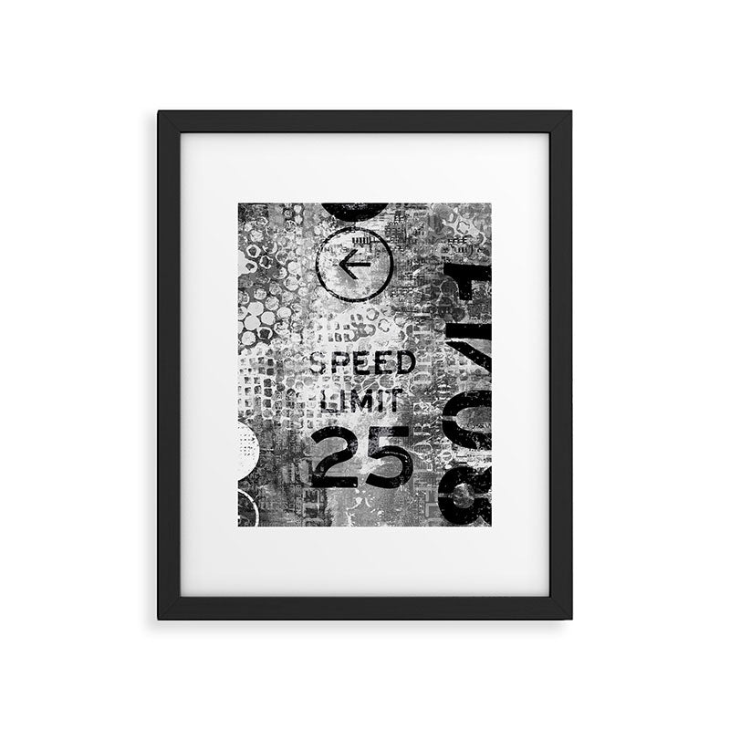 Urban Street Art Numbers And Text Fragments Framed Art Print Gallery Image 5