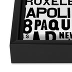 Urban Typography Black And White  Framed Canvas Print Gallery Image 3