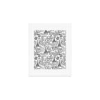 Vintage Paris Black And White Nostalgic Pattern Art Print Gallery Image 1