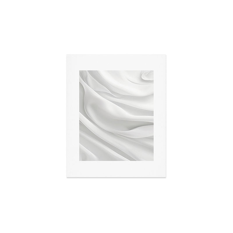 White Satin Silky Surface All White Art Print Gallery Image 1