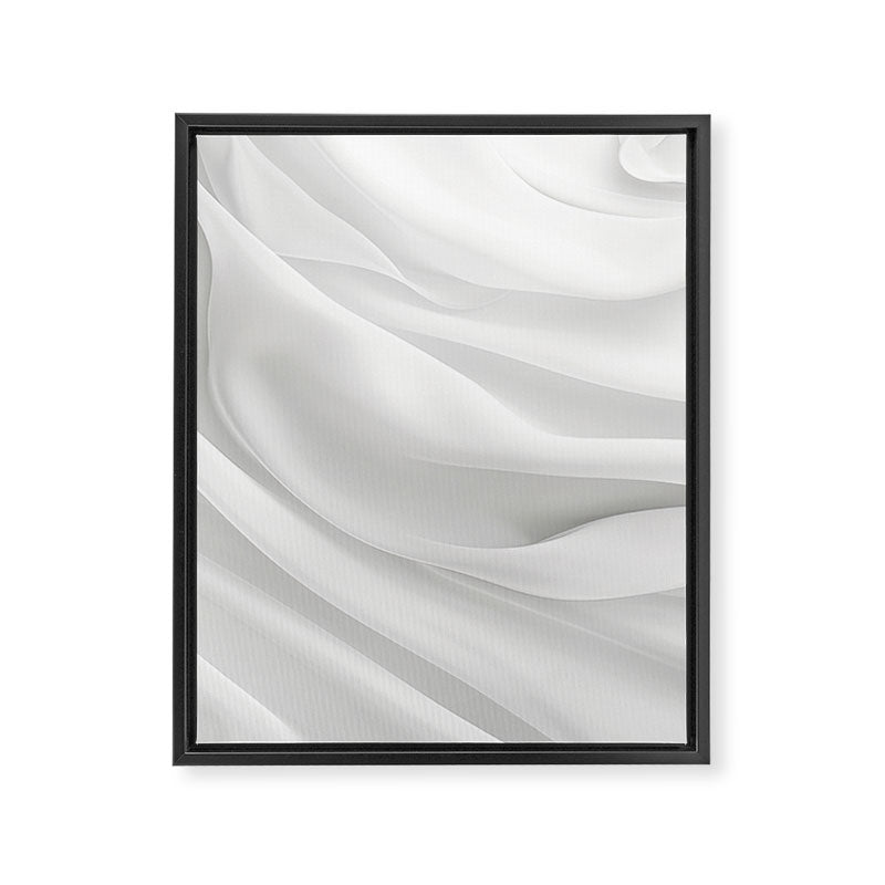 White Satin Silky Surface All White Framed Canvas Print Gallery Image 6