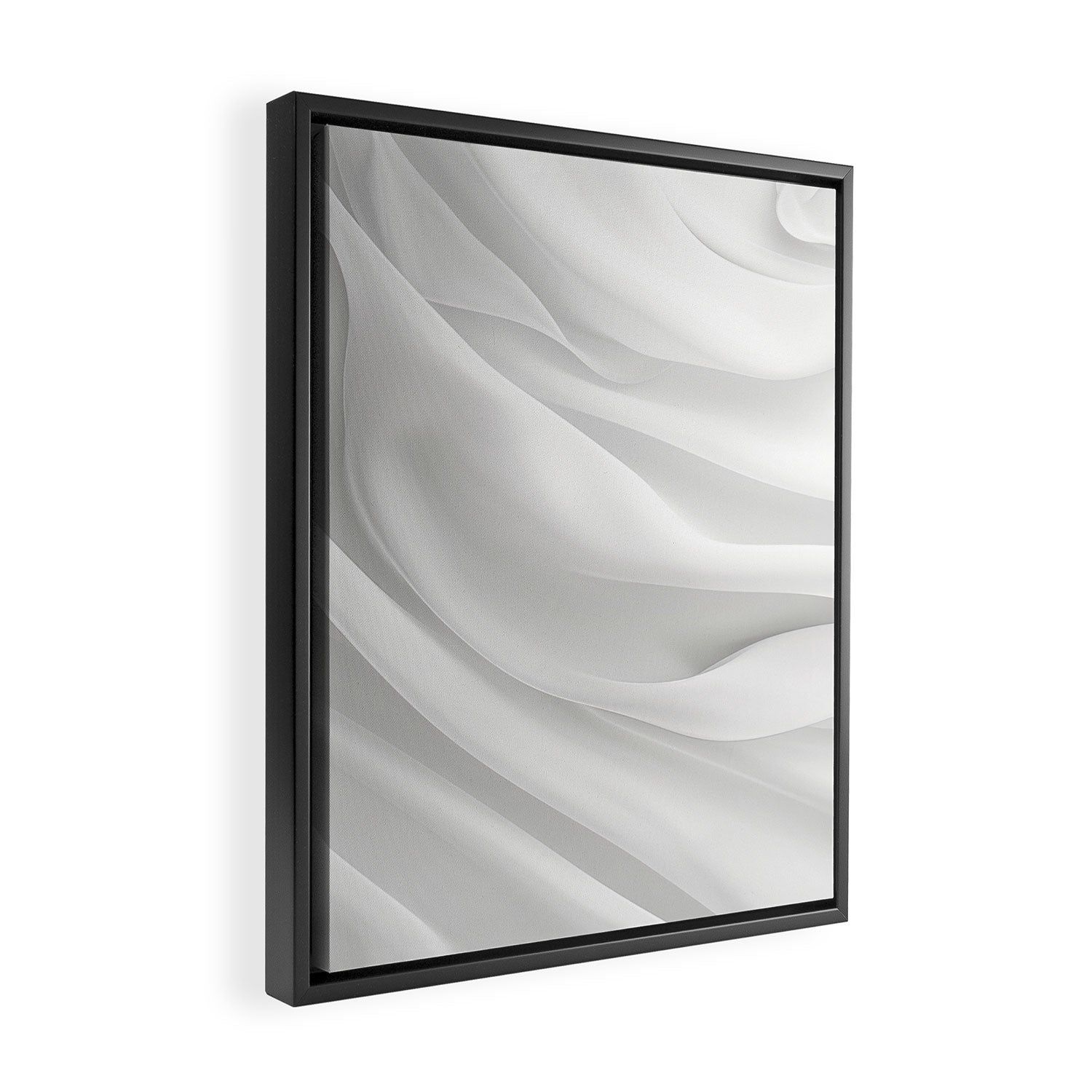 White Satin Silky Surface All White Framed Canvas Print Gallery Image 2