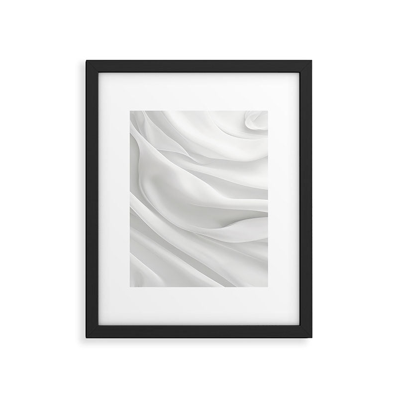 White Satin Silky Surface All White Framed Art Print Gallery Image 5